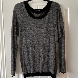 Hard tail knit sweater with open back